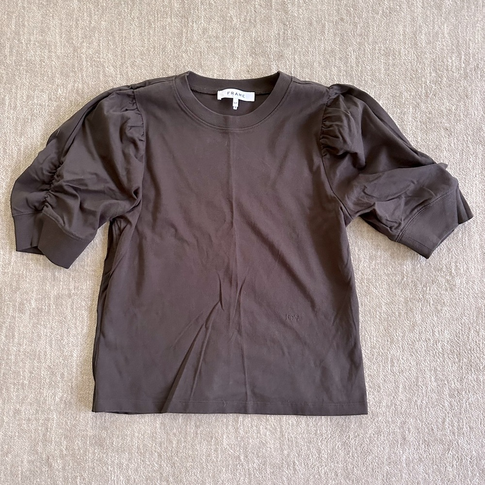 Frame Black Organic Cotton T Shirt Top